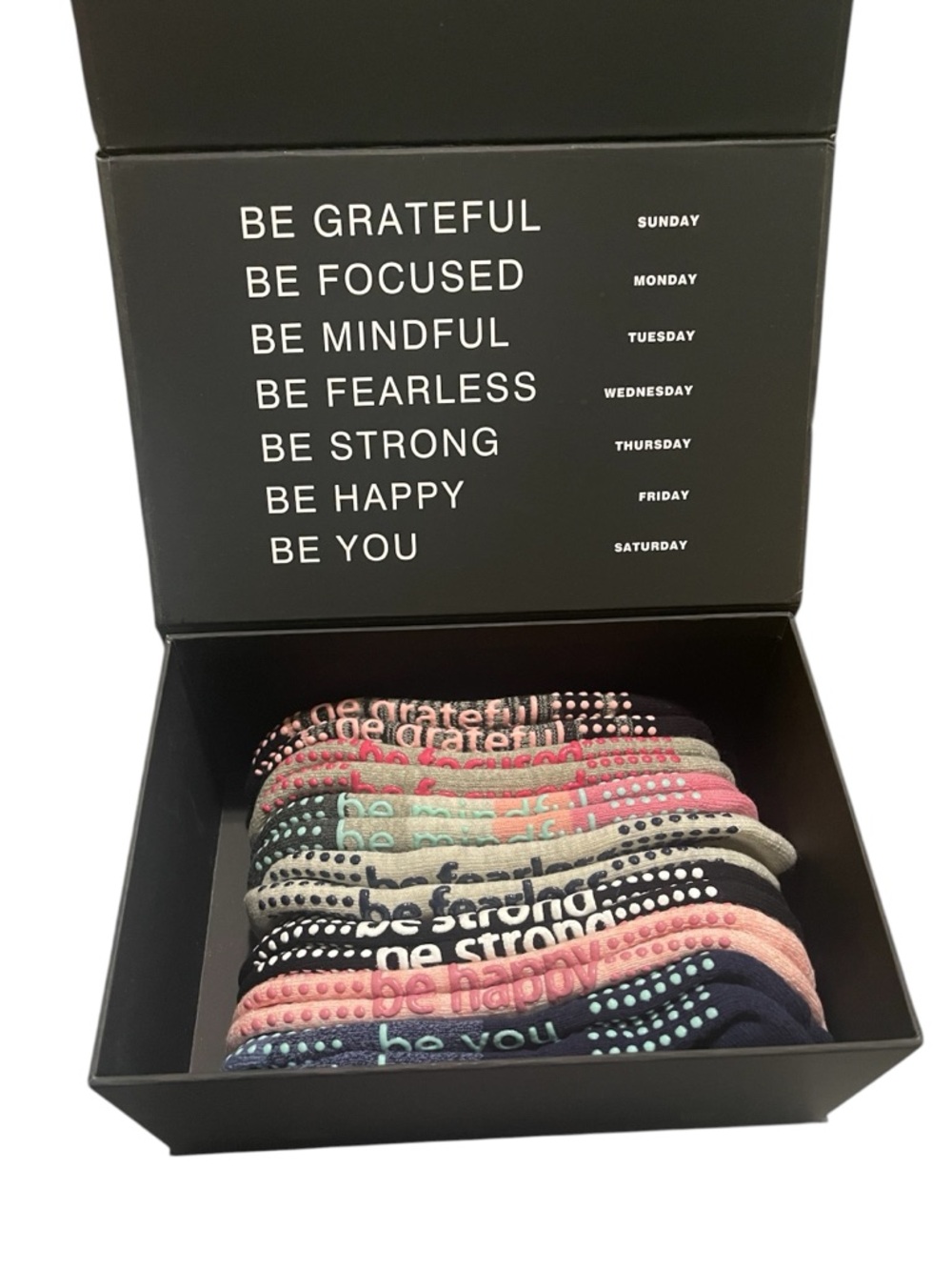 StickyBe Socks Your Daily Mantra Non-Slip Sock Set - yoga/pilates/ barre